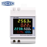 Tomzn D52-2066 6IN1 din rail AC 220V 100A Voltage Current KWH Electric energy meter with Frequency and Power Factor